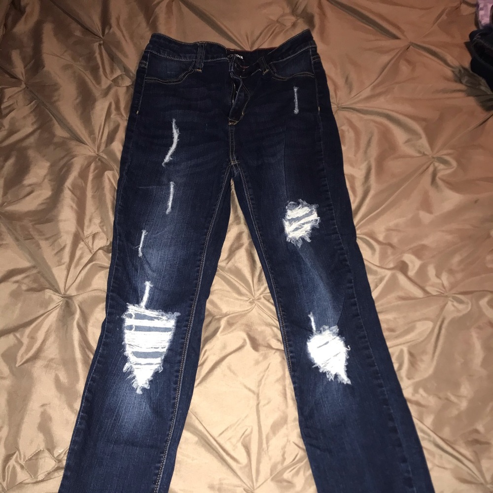 Extra high rise jeans